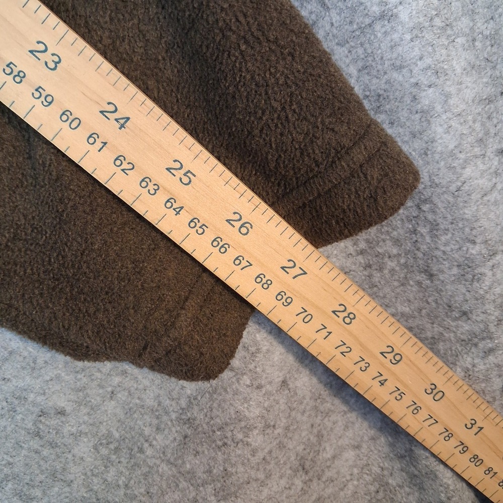 St. Johns Bay Fleece Jacket Mens LT Brown Full Zip Contrast Collar Tall - Picture 6 of 6